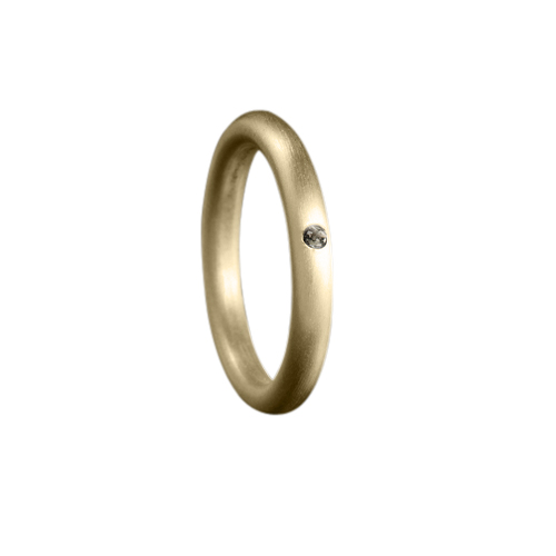 Gouden ronde ring met open askamer