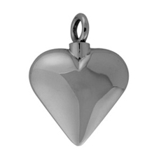 Ashanger hart 12x12mm zilver