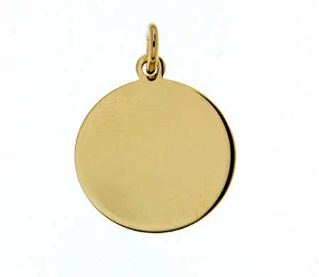 Gouden hanger rond - Ketting-, hanger- graveren: Sieraadgraveren.nl