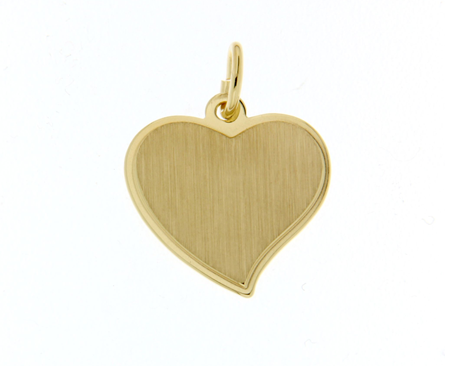 wij Rechtsaf japon Gouden hanger hart 15mm - Ketting-, hanger- en ring graveren:  Sieraadgraveren.nl