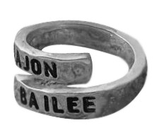 Ring inclusief tekst graveren 073
