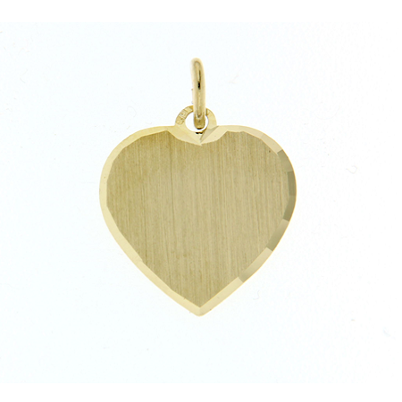 Ketting hanger hart 17mm Goud
