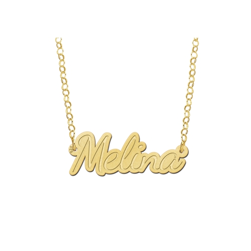 Naam ketting Melina Names4ever goud detail