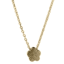 Gouden bloem met vingerafdruk en ketting