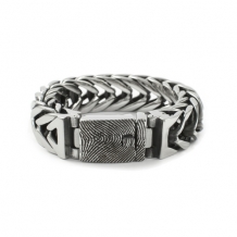 RVS armband met vingerafdruk 25x18mm