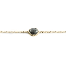 Gouden armband met vingerafdruk in hematiet