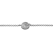 Zilveren armband met vingeradruk op rond plaatje