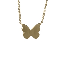 Gouden vlinder ashanger met ketting