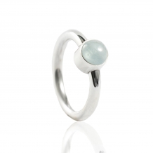 Asring met gesloten askamer en 6mm cabuchon