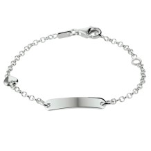 Zilveren armbandje met hart