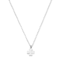 Zilveren collier klaver ketting