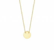Geelgouden ketting met rond hangertje 8mm