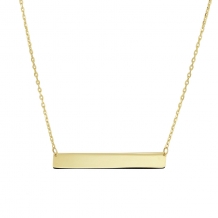 Geelgouden namebar ketting