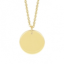 Geelgouden ketting met rondje 12mm
