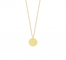 Geelgouden ketting  met rondje 10mm