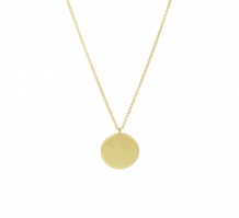 Geelgouden ketting  met rondje 12mm