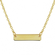 Geelgouden ketting met plaatje