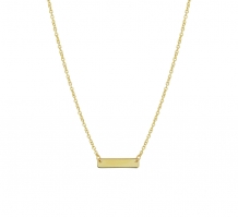 Geelgouden ketting met plaatje