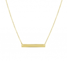 Geelgouden ketting met graveerplaatje
