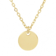 Geelgouden ketting met rondje 8mm
