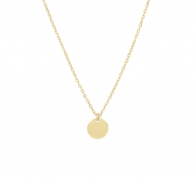 Geelgouden ketting met rondje 8mm