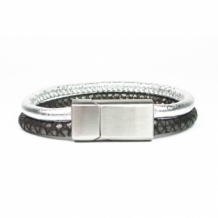 Lederen armband met tekst
