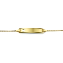 Gouden armbandje met uitgesneden hartje