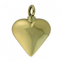 Ashanger hart 12x12mm geelgoud