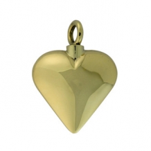 Ashanger hart 19x19mm geelgoud