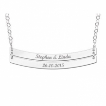 Dubbele naamketting zilver Names4ever Stephen-Linda