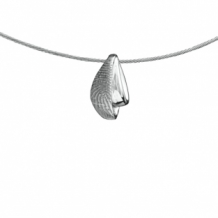 Zilveren elegante design hanger met vingerafdruk
