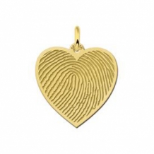 Gouden hanger hart met vingerafdruk Names4ever
