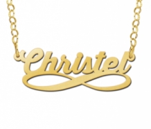 Gouden naamketting infinity
