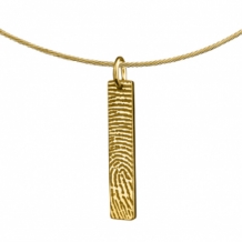 Gouden staafjes hanger met vingerafdruk