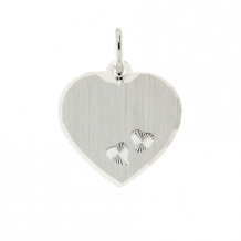 Ketting hanger hart 15,5mm mat