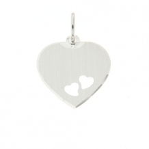 Ketting hanger hart zilver mat