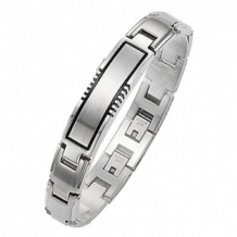 Leo Marco edelstalen plaatarmband LM1072