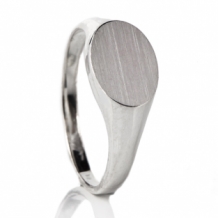 Ovale zegel ring met gesloten askamer