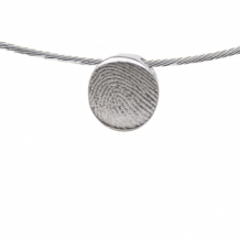 Zilveren Ronde vingerafdruk hanger