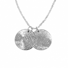 Ketting met twee vingerafdruk hangers
