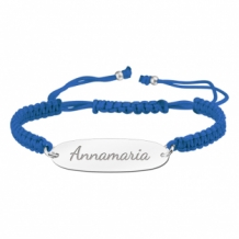 Blauw kinderarmbandje met naam