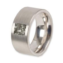 Rechte RVS ring met vierkante askamer