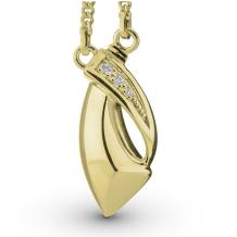 Design ashanger goud met 3 stenen Design ashanger goud met 3 stenen