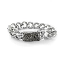 RVS armband met vingerafdruk 28x16mm