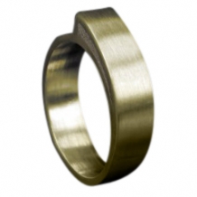 Gouden asring met open askamer 718