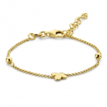 Gold plated kinder armbandje met hartje