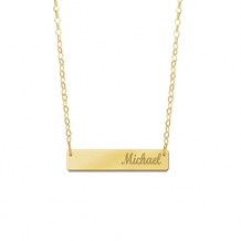 Gouden Bar naamketting Medium Names4Ever