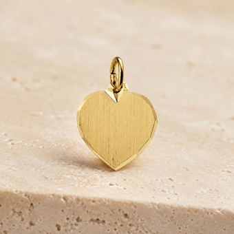 14K gouden hartjeshanger 13 mm met gravure