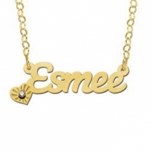 Vergulde naamketting Esmee