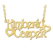 Dubbele naamketting goud Names4ever Kimberly-Casper